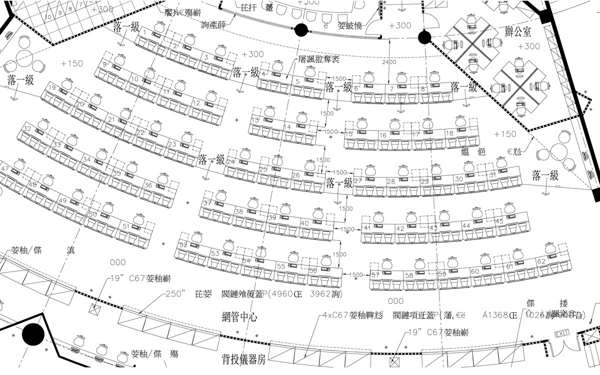 調度臺坐席排列圖片